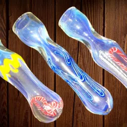 3.2 Inches Handmade borosilicate glass onehitter (chillum). Borosilicate Glass Outside Fitting Hookah Mouth Tip-picture-16