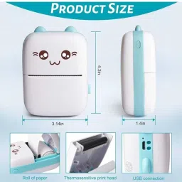 Kaash Inkless Bluetooth Pocket Printer Compatible with iOS, Android Printer Bluetooth Pocket Printer image 4