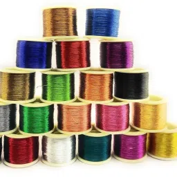 Metallic Zari Colourful Shain Threads for Crafts, Embroidery, Making, 20 Colors Thread Pick-13