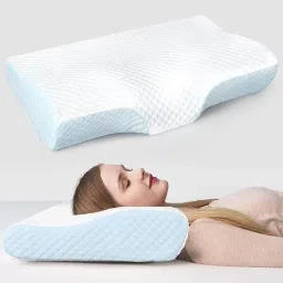 memory foam shoulder, back, spine, nor neck pain Memory Foam Solid Orthopaedic Pillow Pack of 1-14