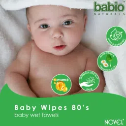 Baby Wipes 80 Sheets Per Pack of 4/with Lid (320 Wipes)-image-6