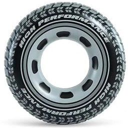 Intex Giant Tire Inflatable Swimming Tube | Floating Raft for Pool & Beach Swim Floatation Belt-68
