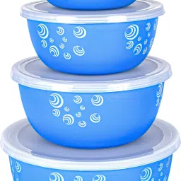bowl microwave oven cookware set steel container bowl ( set of 4 blue spiral ) Pack of 4 Cook and Serve Casserole Set-13