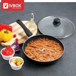 ivbox ® Eco-Plus 260cm Non-Stick Cookware Frying Pan With Outer Hard-Stone Coating Fry Pan 26 cm diameter with Lid 1.5 L capacity image 2