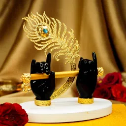 Lord Krishna Hands with Flute Idol | | Krishna Statue for Car Dashboard | Decorative Showpiece-10 cm-1