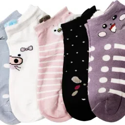 Women Printed, Striped, Solid Ankle Length, Calf Length, Mid-Calf/Crew, Peds/Footie/No-Show-image-21
