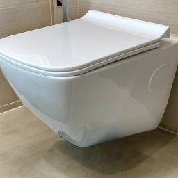META Wall Mount Western Toilet /European Commode With OUTLET Is From Wall Hung With Soft Close Seat Cover 50 X 36 X 37 cm (White Glossy Finish) for Bathrooms Western Commode-20