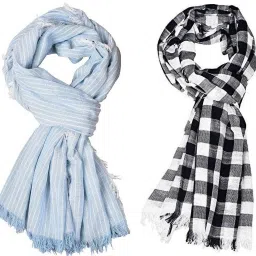 Striped Pure Cotton Men Multicolor Stole-picture-13
