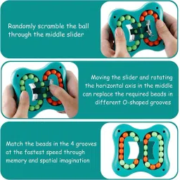 oango Kids Rotating Magic Bean Educational Toy Puzzle(Pack of 1, Random Color) image 3