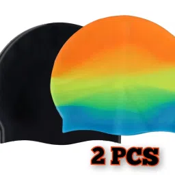 Swimming Cap 2pcs Men Women Extra Stretch Swimming Cap-image-30