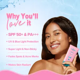 aqualogica Sunscreen - SPF 50 PA+++ Radiance+ Dewy Sunscreen with Watermelon & Niacinamide| Lightweight & Non-Sticky image 2
