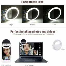 HIFY MINI FLASH RING WITH MINI MIC COMBO FOR REELS, VIDEO, PHOTOSHOOT. COMPATIBLE ALL SMARTPHONE Ring Flash image 4