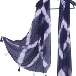 Chiffon Printed Dark Blue Women Dupatta-image-90