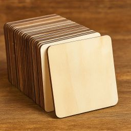 Square Wood Coaster Set-25