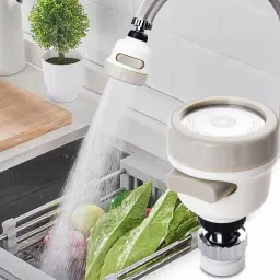 Faucet Aerator Water Faucet, 360 Degree Rotating Water-Saving Sprinkler, Faucet Aerator, 2-Gear Adjustable Head Nozzle, Water Sprayer, Shower for Kitchen Tap, ABS Plastic, Gray Nozzle Cock Faucet-17