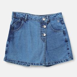 Gini and Jony Infant Girls Denim A-Line Mini Skorts-image-88