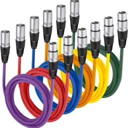 XLR Cable Male to female (Pack of 06, 2m) XLR CABLE-45