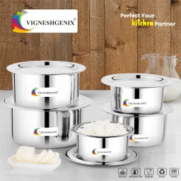 Stainless Steel tope Set Container Set/Tope Set With lid 7 inch Lid Set-picture-28