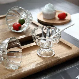 Borosilicate Glass Dessert Bowl Ice Cream Bowls, Salad Dessert Serving Bowls, Tableware Set of 6, 120 ml,-75