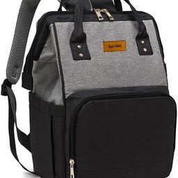 laee cute Crown Dual Tone Diaper Backpack for Mothers grey baby diaper bag-picture-8
