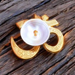 OM Diya Pooja Decoration Items for Home Gift Brass Table Diya Brass Table Diya-image-21