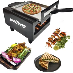 Micro Smart Looking Electric Tandoor Combo 1500 W (Black) Steel Element for Heating Pizza Maker-21