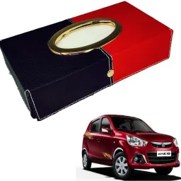 Chrom-Black-Red Tisue Box Leatherete-64 Vehicle Tissue Dispenser-image-84
