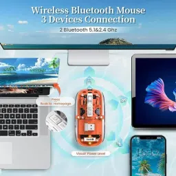 Astrill Wireless Bluetooth 5.1 & 2.4G Mini Lightweight Mouse Wireless Ambidextrous Optical Gaming Mouse with Bluetooth image 5