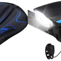Premium Extra Soft Gel Cover Foam Seat Cover With LED Cycle Light Combo Cycling Kit-2