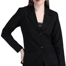 Women Solid, Self Design Single Breasted Casual, Festive, Formal, Party, Sports, Wedding, Lounge Wear Blazer-image-99