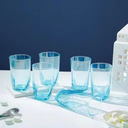 luminarc (Set of 6) 350 ml, Eiffel Sky Blue Water Glass-picture-2