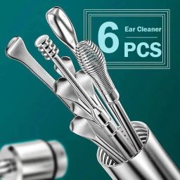 Stainless Steel Ear Curette and Spring Ear Buds Cleaner with Storage Box-image-76