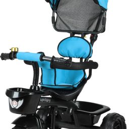 3 in 1 Baby Tricycle Toddler Stroller Kids Pedal Tricycle w/ Pusher Removable Canopy Safety Bar Storage Footrest for 18 Months to 5 Years 532B Tricycle-8