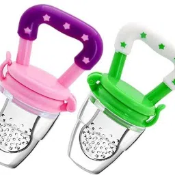 Food/Fruit Nibbler with Extra Mesh, Soft Pacifier/Feeder, Teether For Baby Feeder-11
