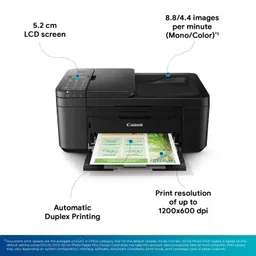 Canon Pixma E4570 All in One Wi-Fi Inkjet Printer with Mono LCD Display (Auto Duplex Printing, Black) image 5