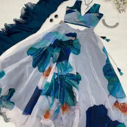 Floral Print Semi Stitched Lehenga Choli-image-22