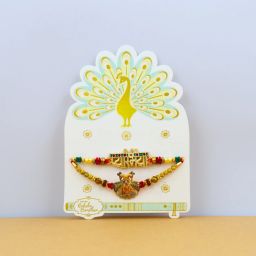 Thread Set of 2 Traditional Rakhi for Brother – Elegant Beads & Thread Work Assorted Rakhi Set-5