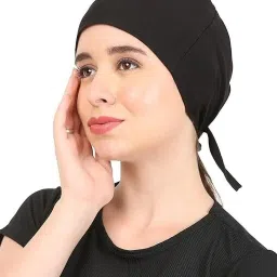 Self Design Polyester Women Black Scarf-picture-17