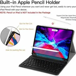 YAOJIN BluetoothKeyboardcaseipadpro112020BLK Bluetooth Standard Tablet Keyboard Compatible with Desktop, Laptop, Mac image 4