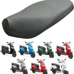 SCOOTY/BIKE SEAT COVER FOR PLEASURE PLUS 110 Single Bike Seat Cover For Hero Pleasure Plus-image-40