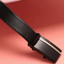 French Accent Men Textured Wide Belt-image-55