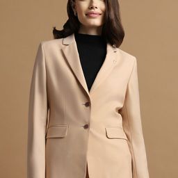 Allen Solly Woman Single Breasted Notched Lapel Collar Slim Fit Blazer-77
