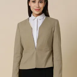 Allen Solly Woman Single-Breasted V-Neck Formal Blazer-picture-45