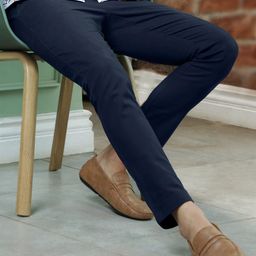 The Souled Store Men Navy Blue Solid Pure Cotton Track Pants-image-38
