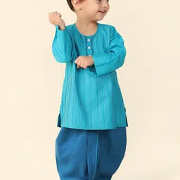 Fabindia Boys Striped Long Sleeves Kurta with Dhoti Pants-picture-20