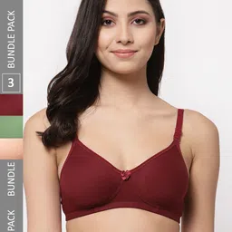 Docare Pack Of 3 Lightly Padded Full Coverage Cotton T-shirt Bra With All Day Comfort-33