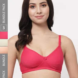 Docare Pack Of 3 Lightly Padded Full Coverage Cotton T-shirt Bra With All Day Comfort-10