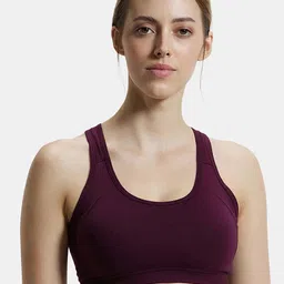 Jockey Wirefree Padded Cotton Full Coverage Racer Back Styling Active Bra-1380-49