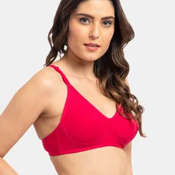 Tweens Set Of 3 Coral & Pink Solid T-Shirt Bras - Wireless Non-Padded image 3
