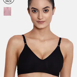 ABELINO Pack of 2 Solid 2Non-Wired Non-Padded T-Shirt Bras-image-32